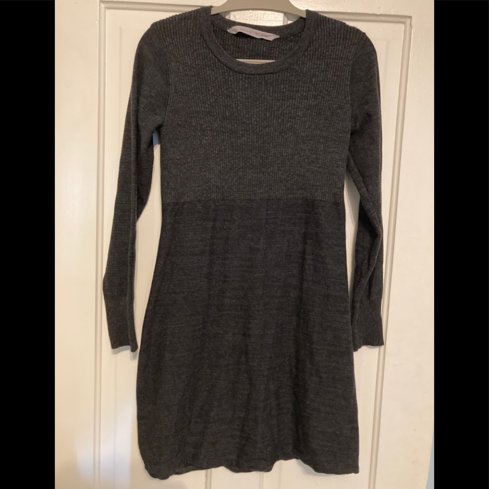 Athleta Dark Grey Marl Sweater Dress Women's Sz M